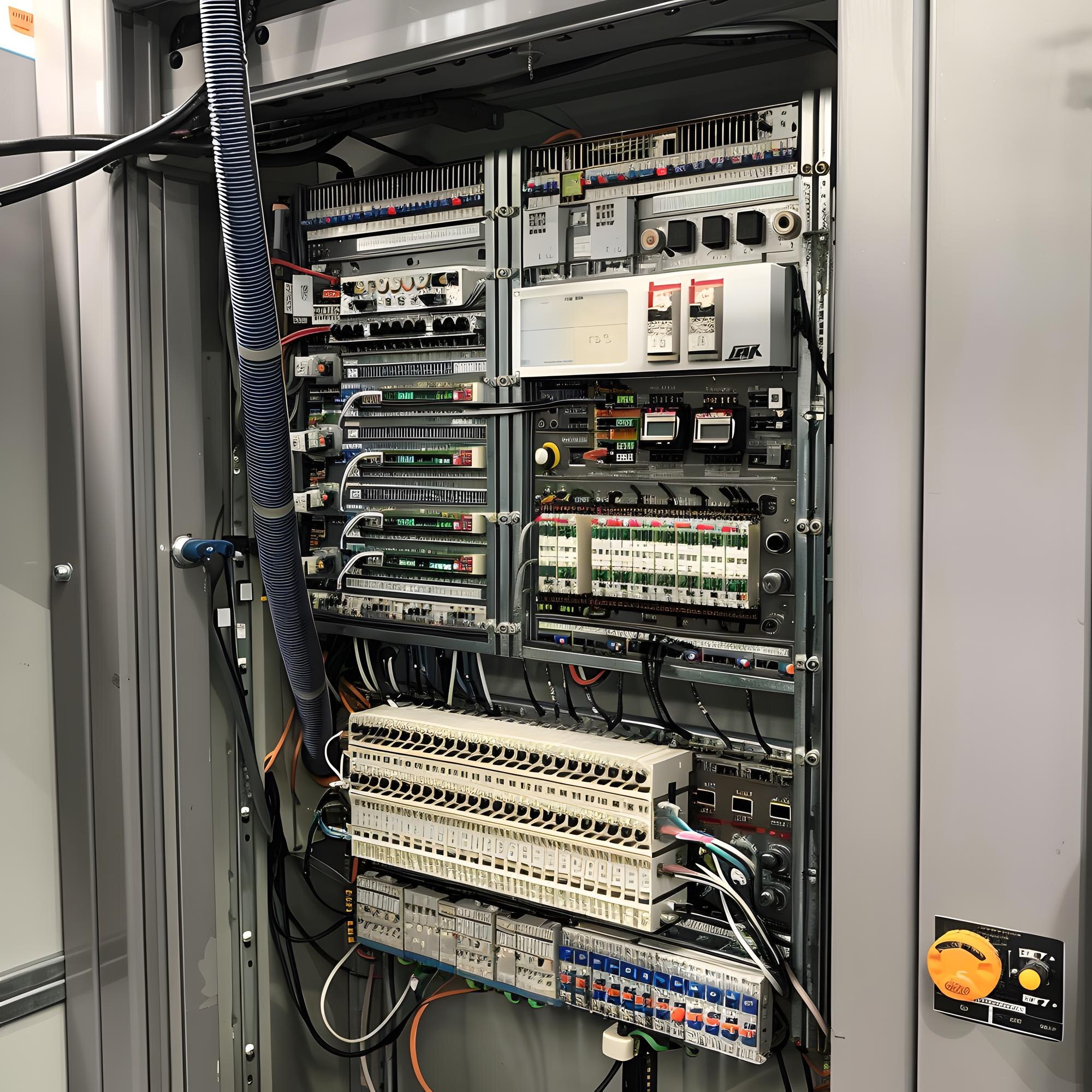 Proses hattı otomasyonu için PLC panosu ve HMI operatör ekranı